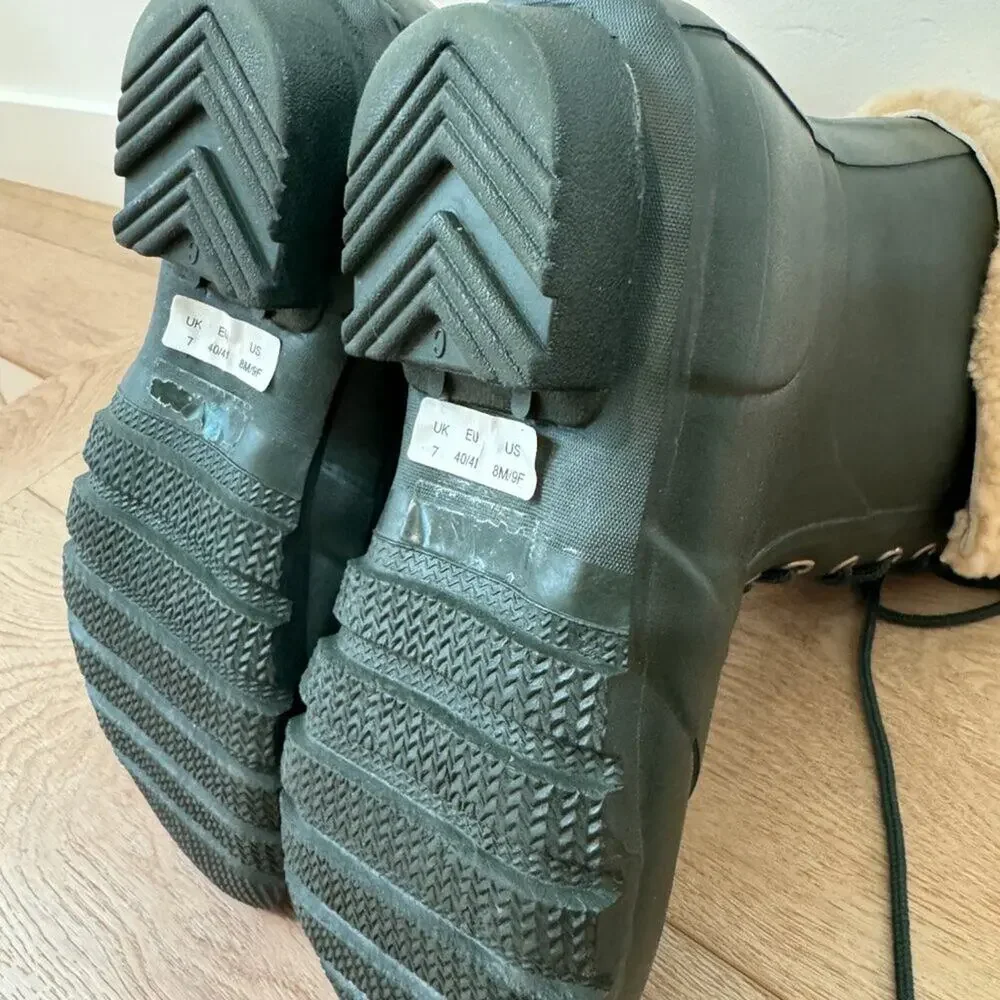 Hunter Adley Lace-Up Waterproof Boots – Forest Green (Women’s 9)